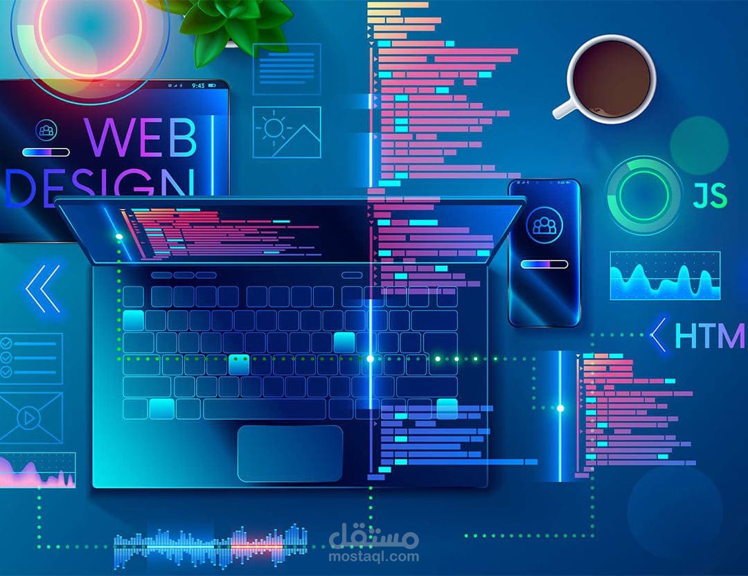 تصميم وتطوير موقع ويب كامل للشركات أو المشاريع