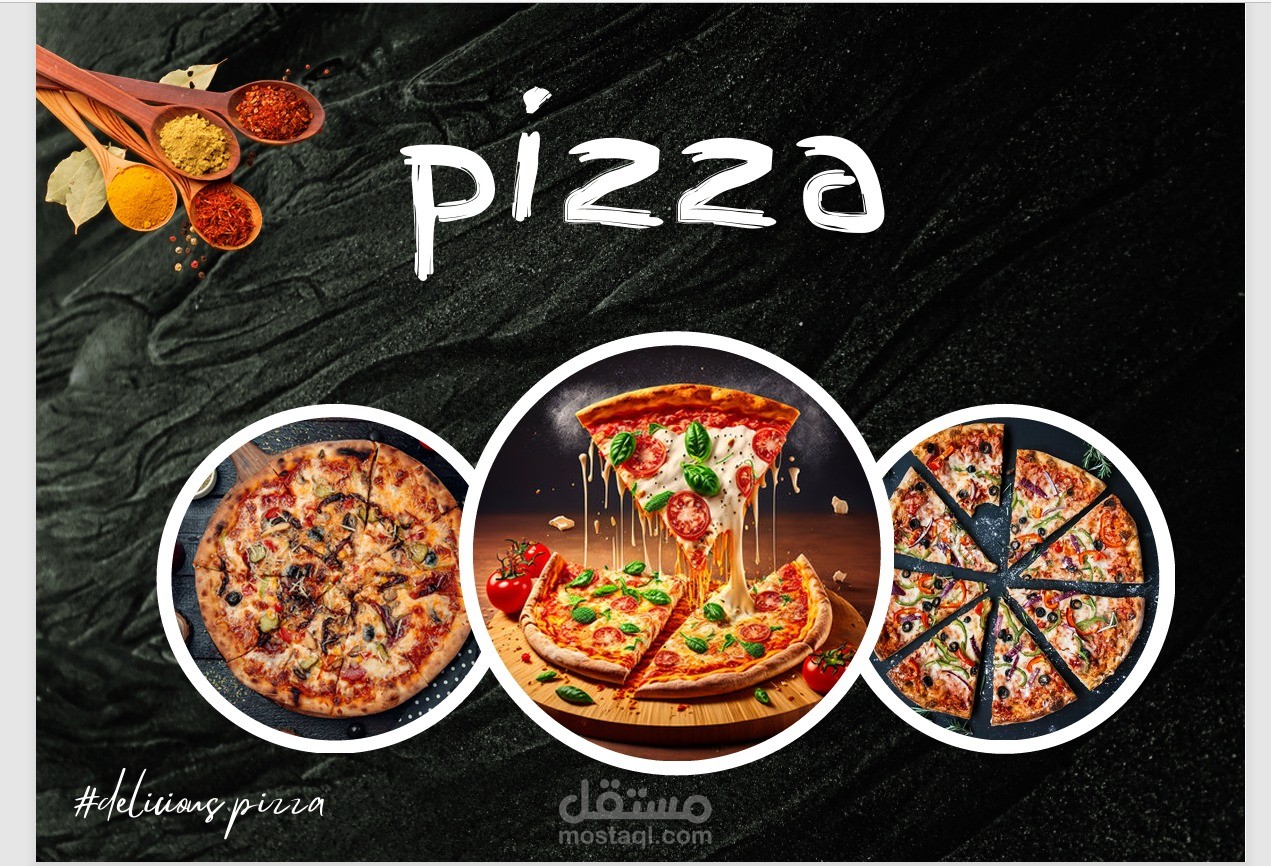 delicious pizza promo poster