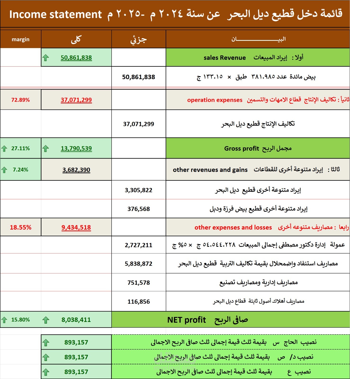 قائمة دخل