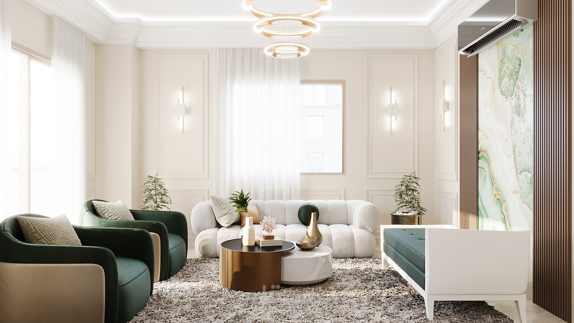 تصميم ريسبشن مودرن 3D واقعي