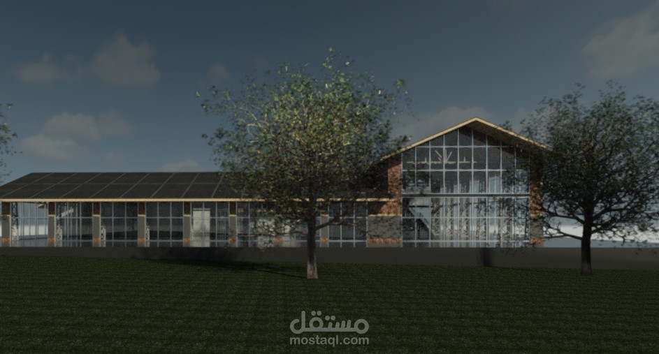 تصميم كتلة مقهى في بلدة ريفية