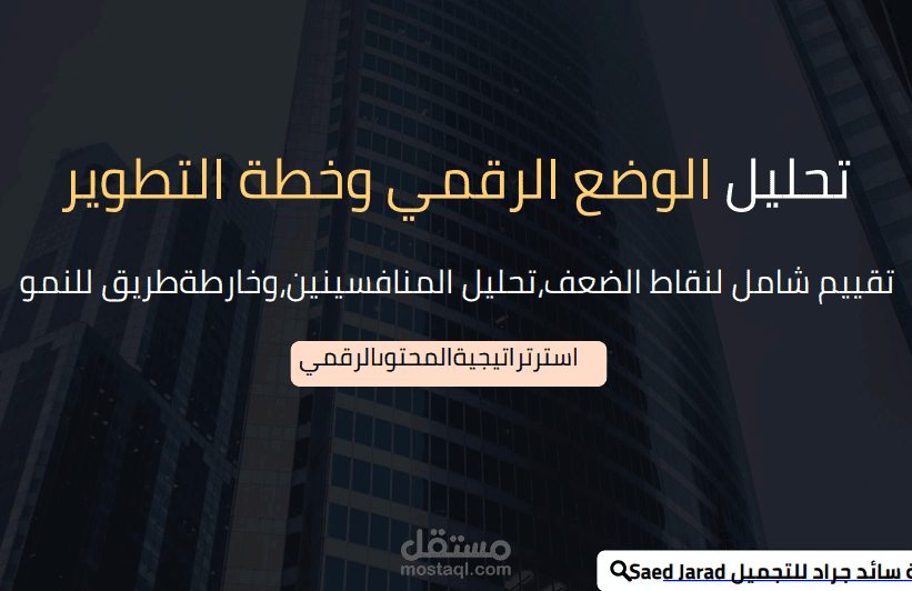 تقييم شامل لنقاط الضعف،تحليل المنافسينين،وخارطةطريق للنمو (1)