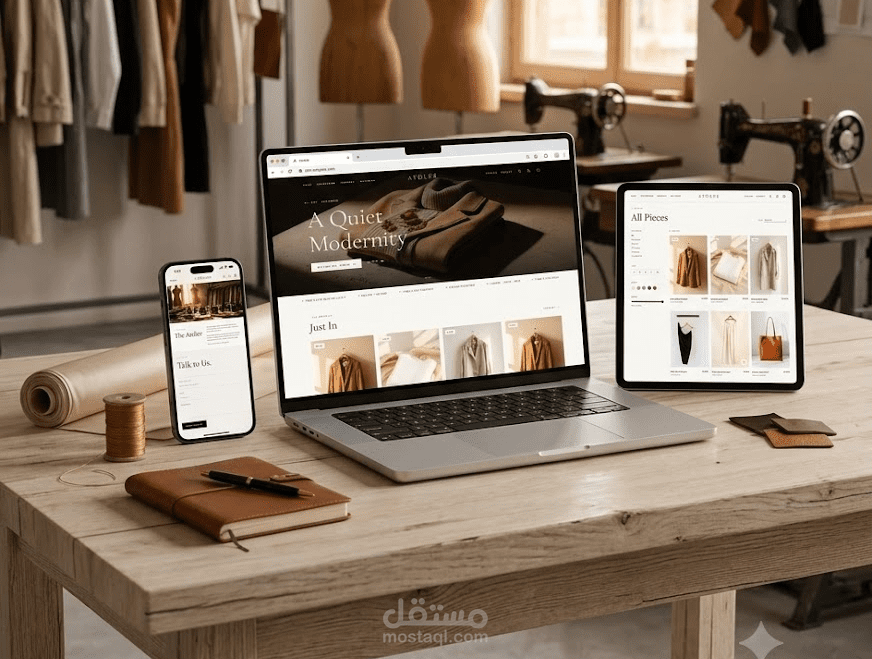 متجر إلكتروني فاخر لعلامة أزياء عصرية