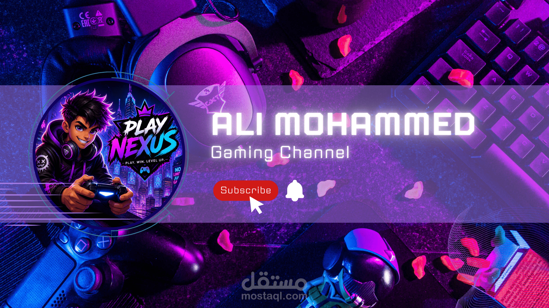 تصميم Banner احترافي لقناة يوتيوب