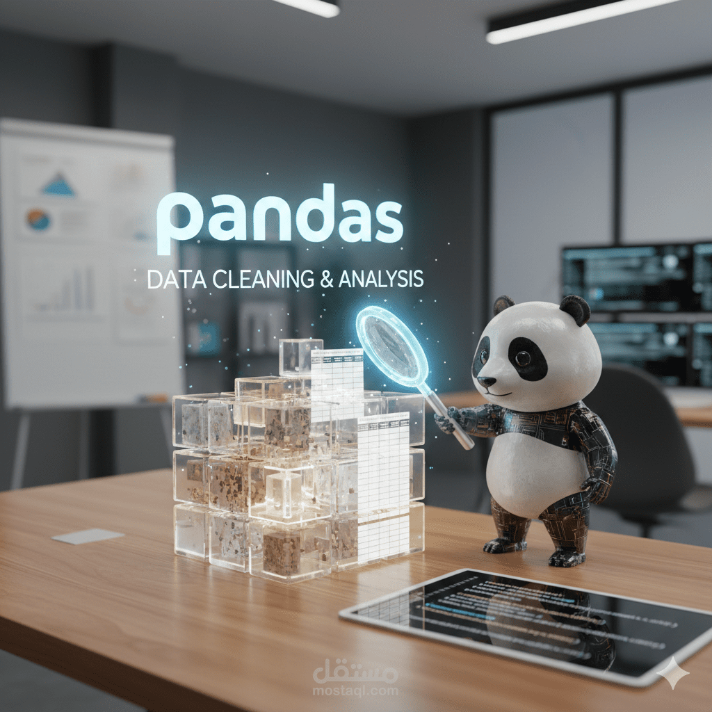 تنظيف ومعالجة البيانات باستخدام Python وPandas مع تقرير احترافي