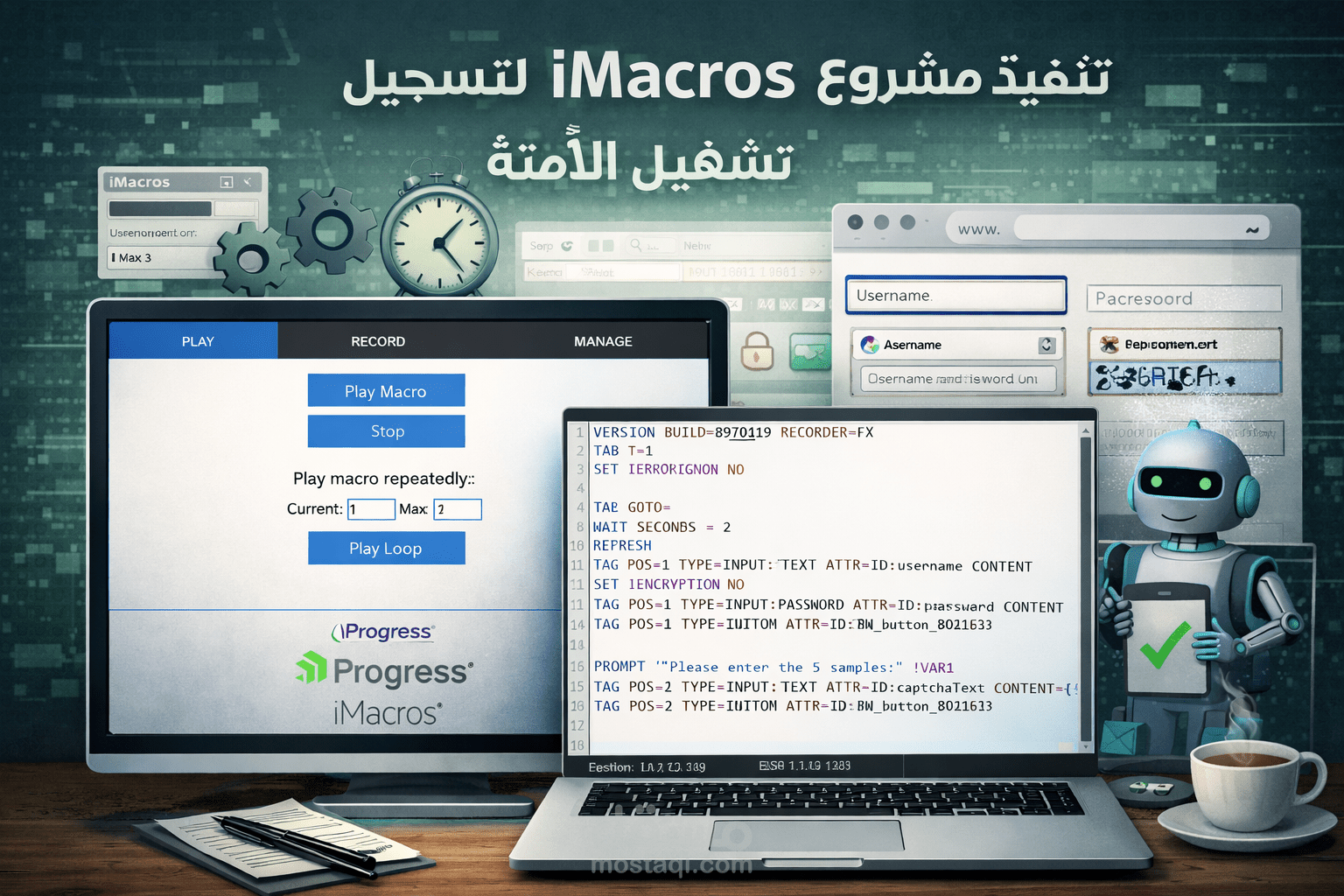 تطوير وكتابة أكواد iMacros لأتمتة المهام المتكررة على صفحات الويب