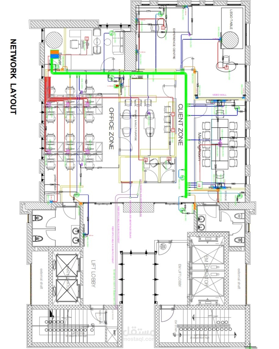 تصميم وعمل مخططات تنفيذية لمشروع مكتب لميلستون