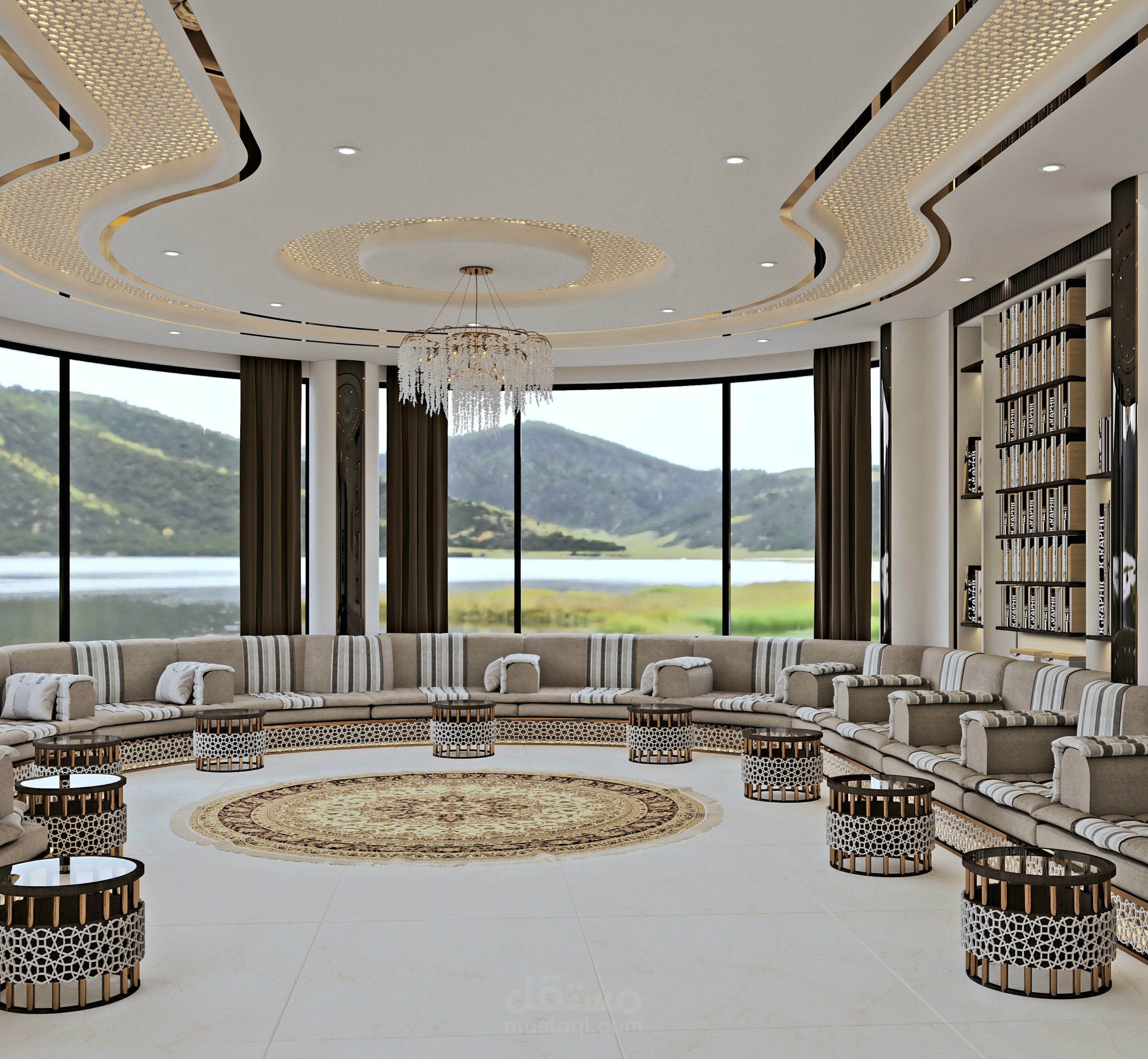 تصميم مجلس عربي يمني فاخر