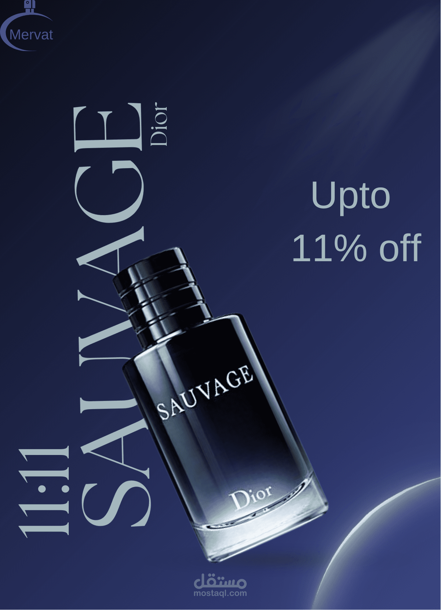 تصميم إعلان احترافي لمنتج عطر بأسلوب عصري وجذاب