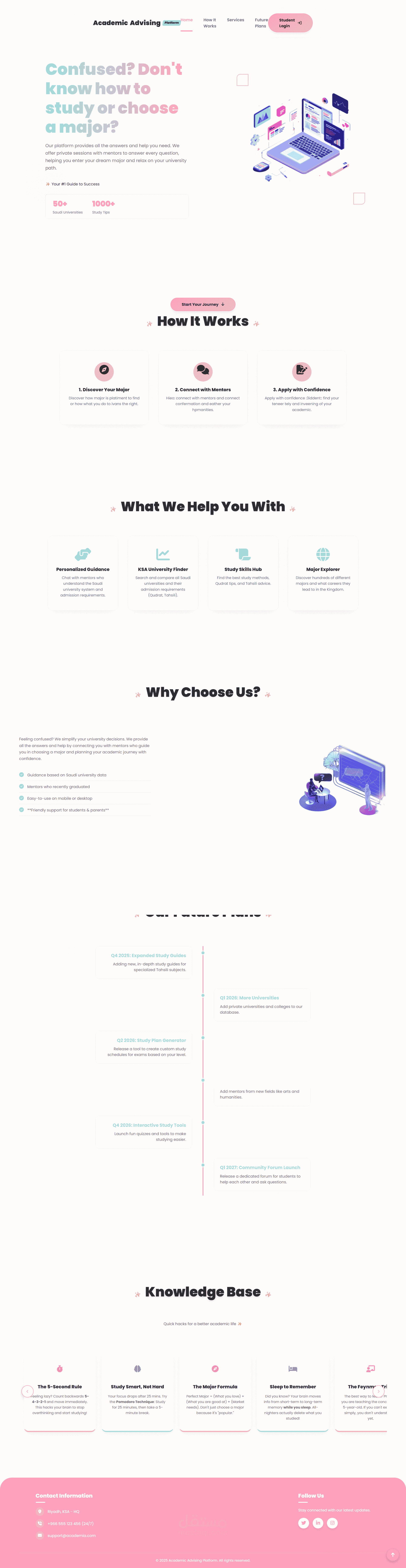 منصة الارشاد الاكاديمي