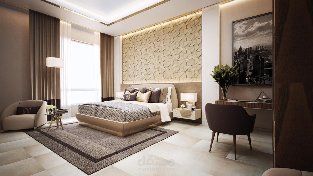 حساب و توزيع الارضيات الداخلية و الخارجية