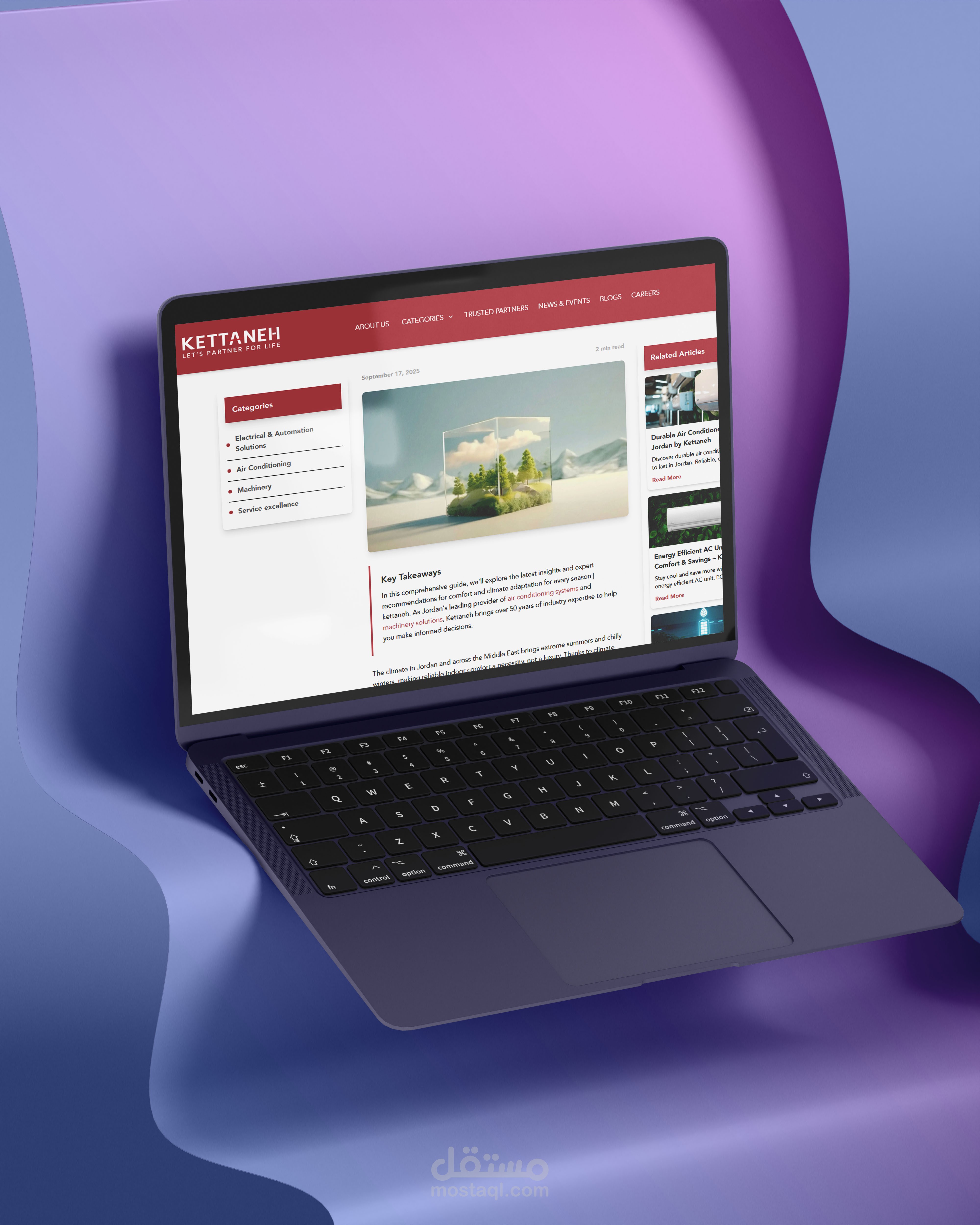 Blog page website design Kettaneh