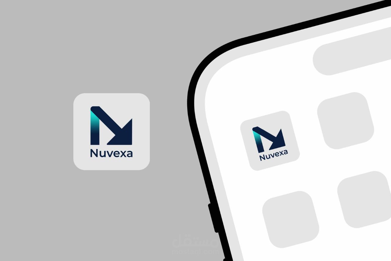 تصميم شعار وهوية بصرية احترافية لتطبيق "Nuvexa"