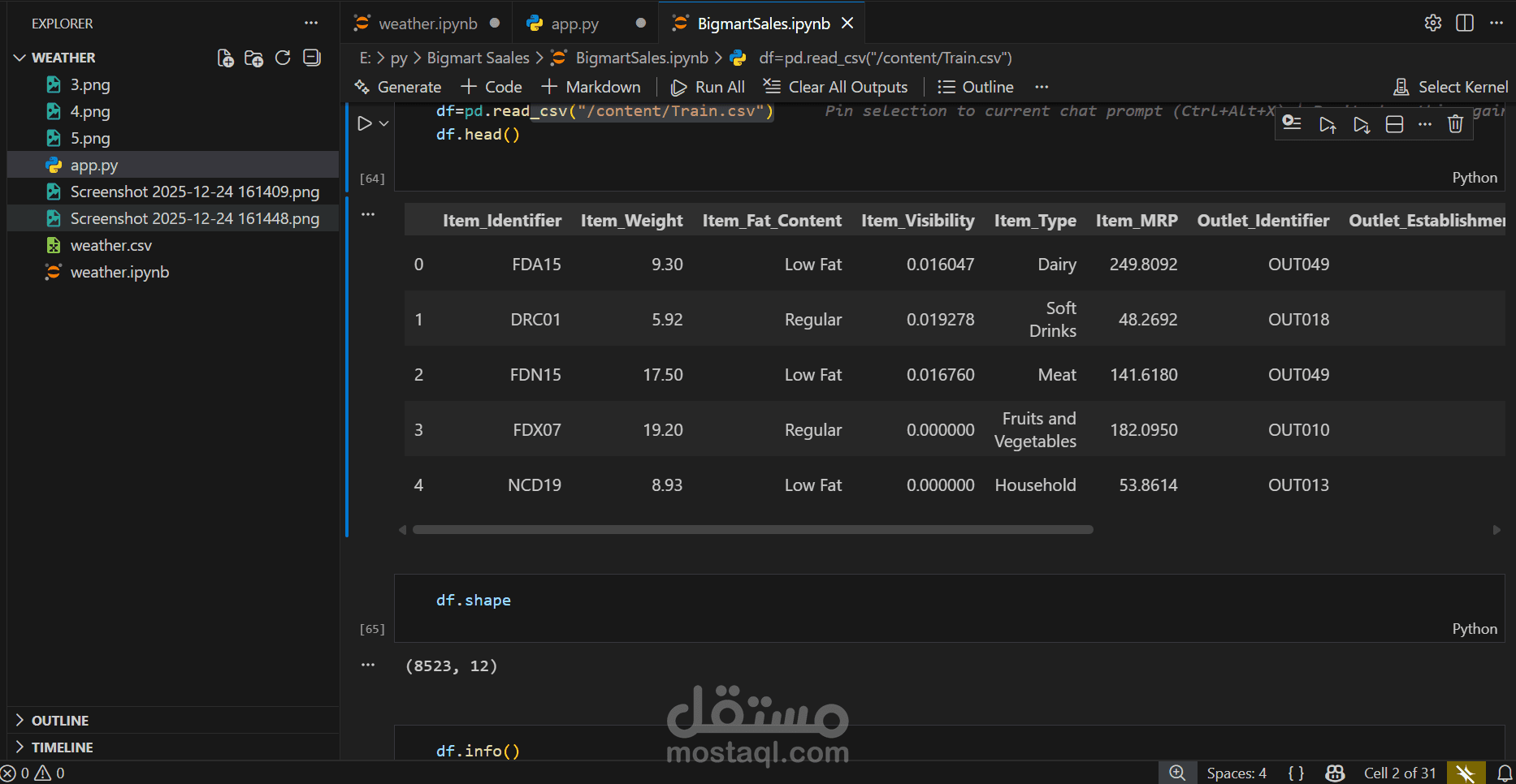 Big Mart Sales with  ML