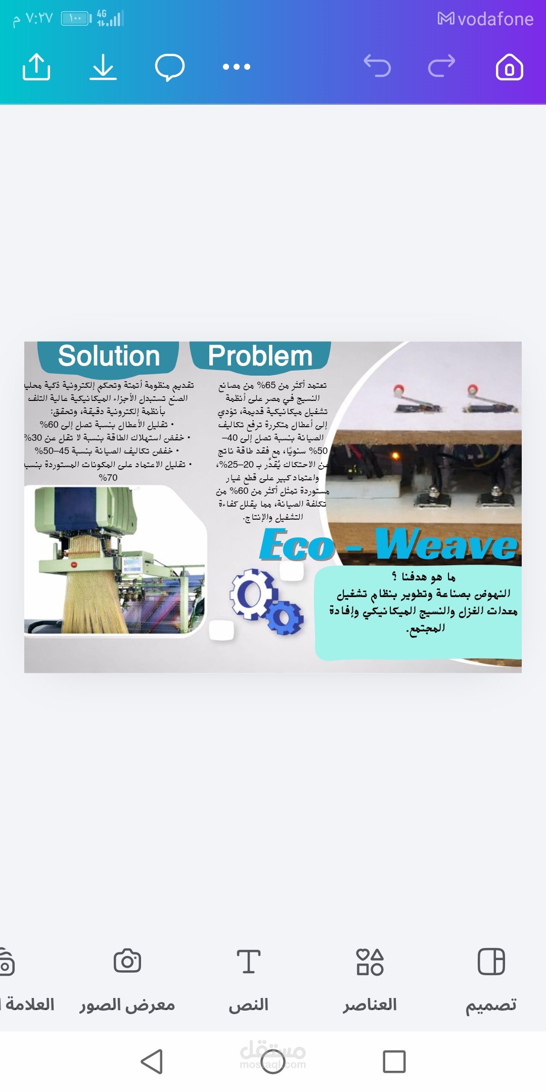 تصميم بوستر إبداعي لفريق Eco weave