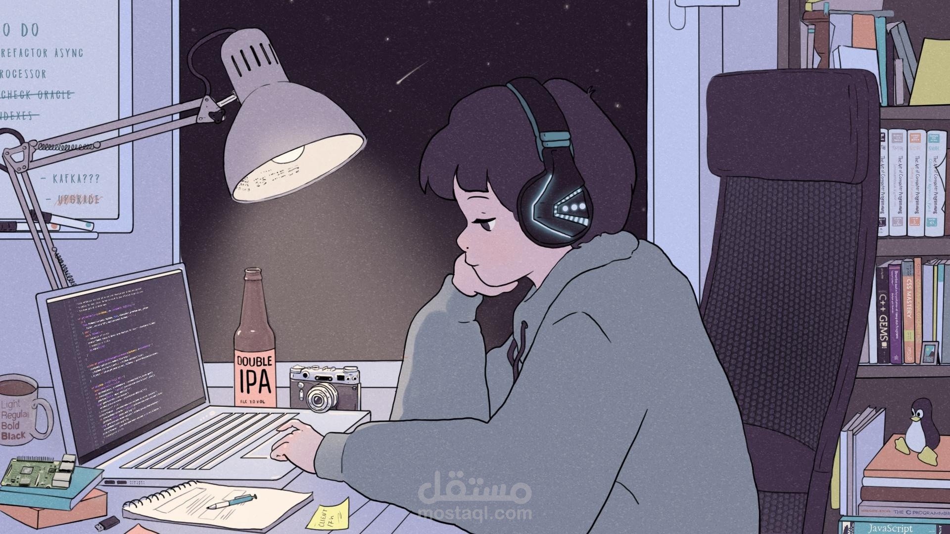 موسيقى Lo-Fi هادئة مناسبة لوقت الدراسة .