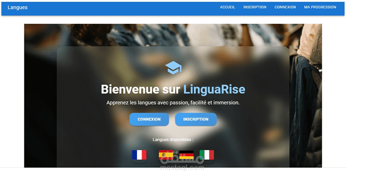 Language learning plateforme