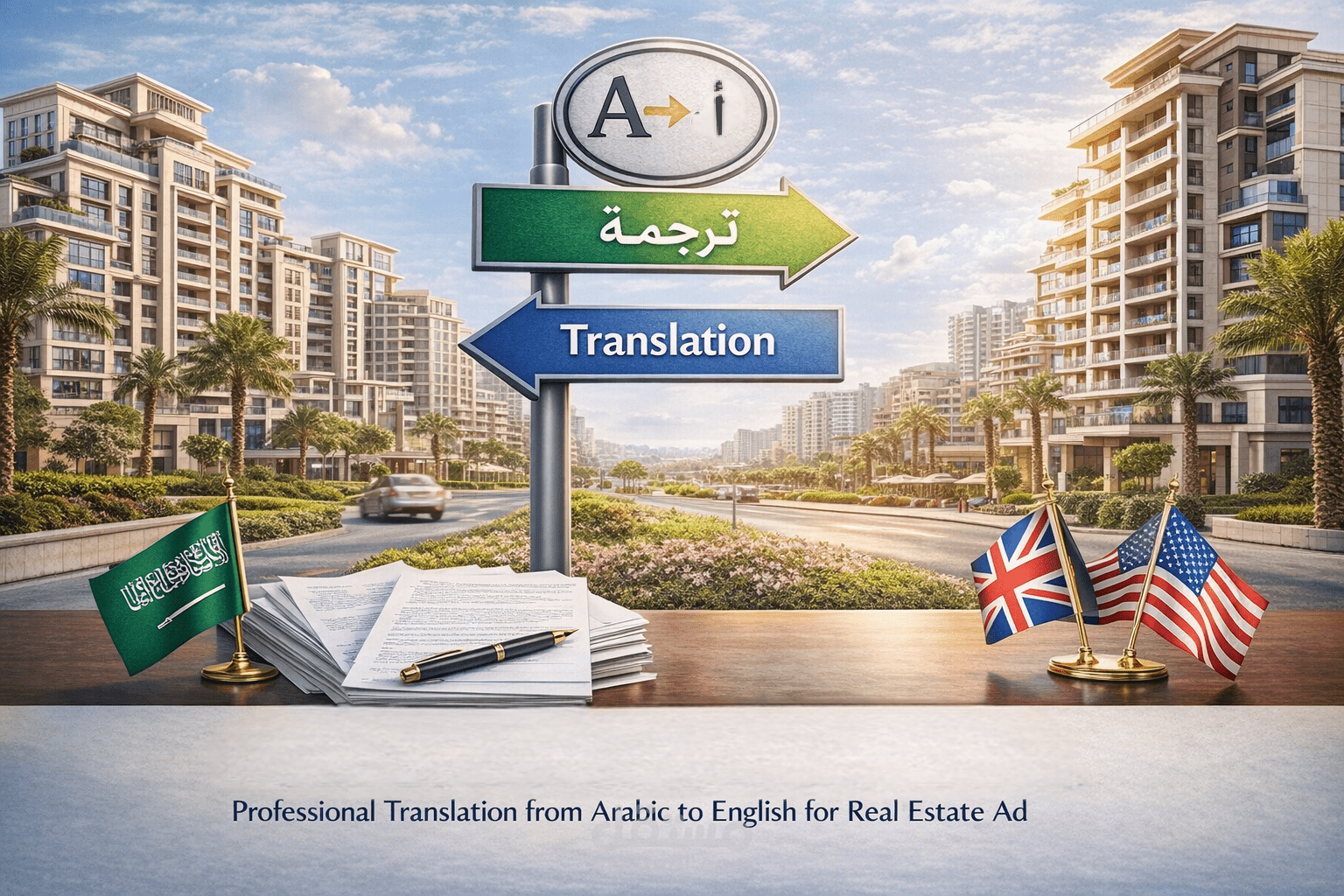 نص تسويقي مترجم لشركه عقاريه