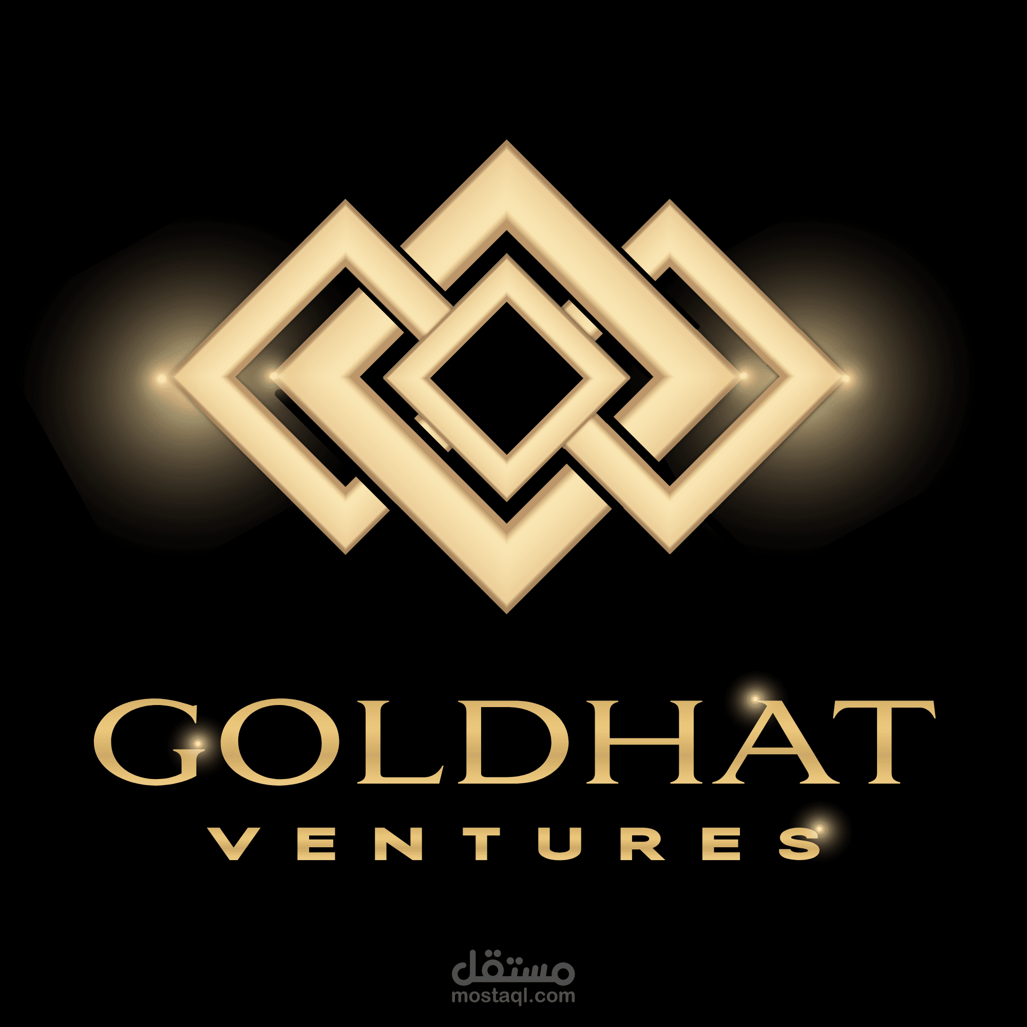 تصميم شعار فخم لشركة "GOLDHAT VENTURES" للاستثمار والمشاريع