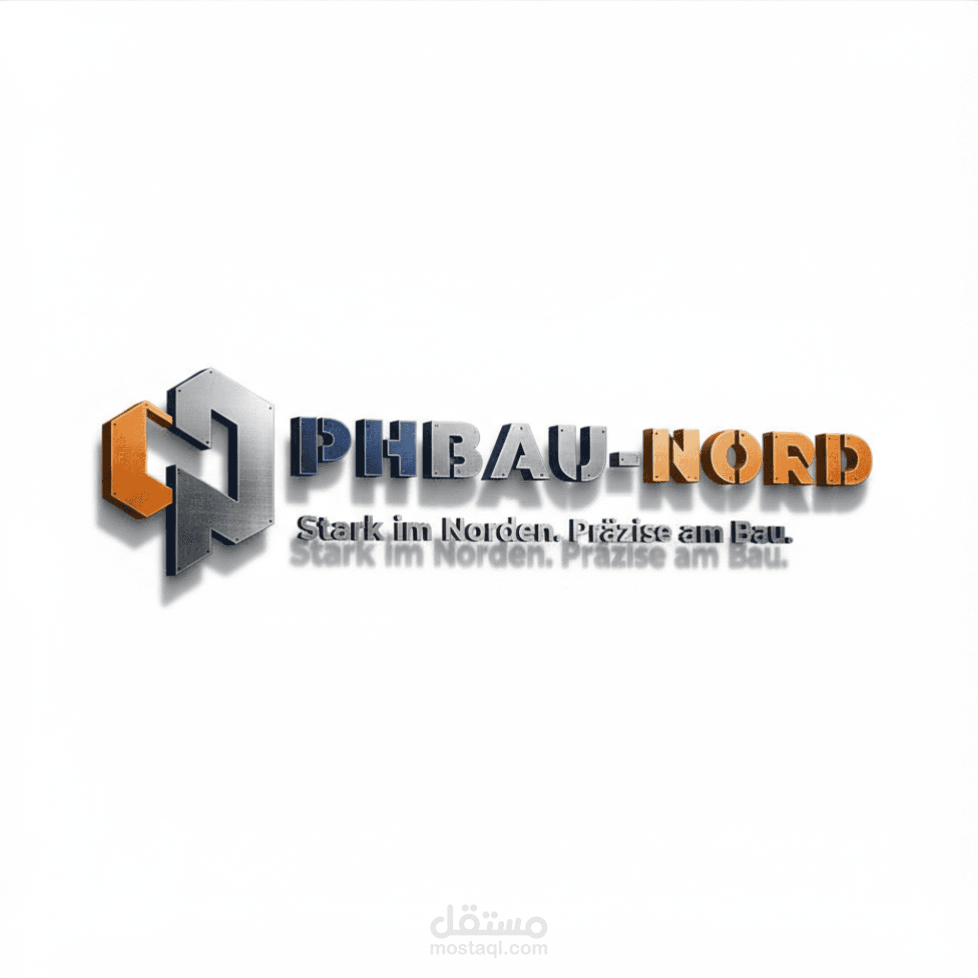 تصميم هوية بصرية لشركة "PHBAU-NORD" للمقاولات والإنشاءات