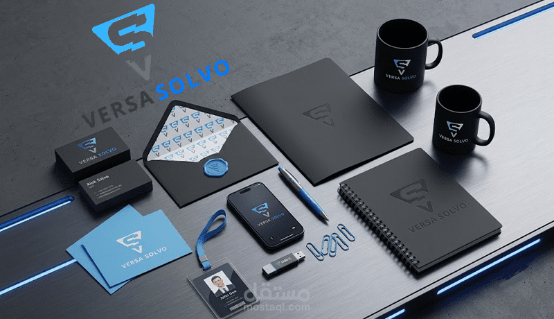 هوية بصرية متكاملة وشعار لشركة الاستشارات "Versa Solvo"
