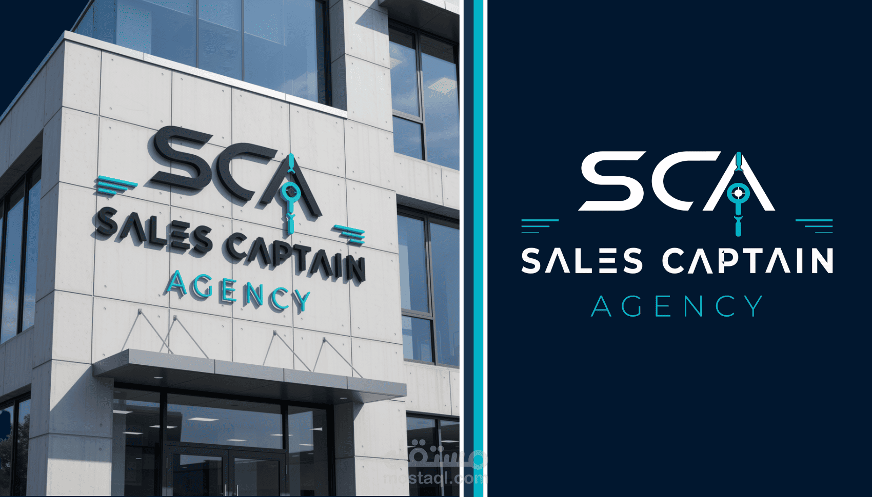 تصميم شعار وهوية وكالة Sales Captain Agency (SCA)