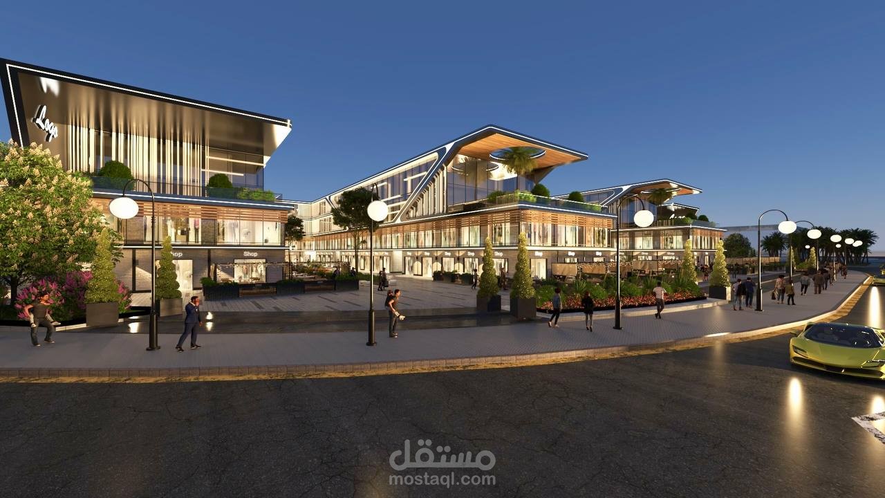 Mixed-Use Commercial Complex – Modern Urban Retail Design