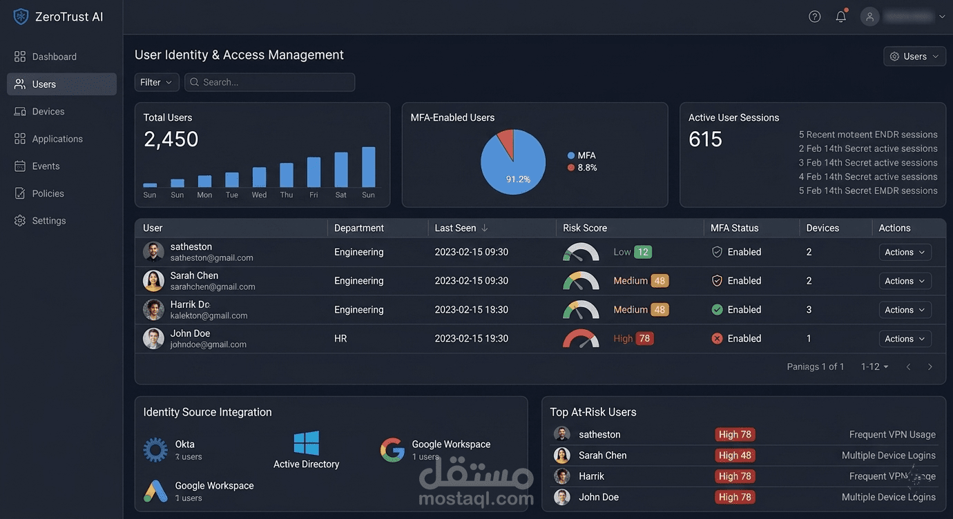 AI-Powered Zero Trust Risk Engine