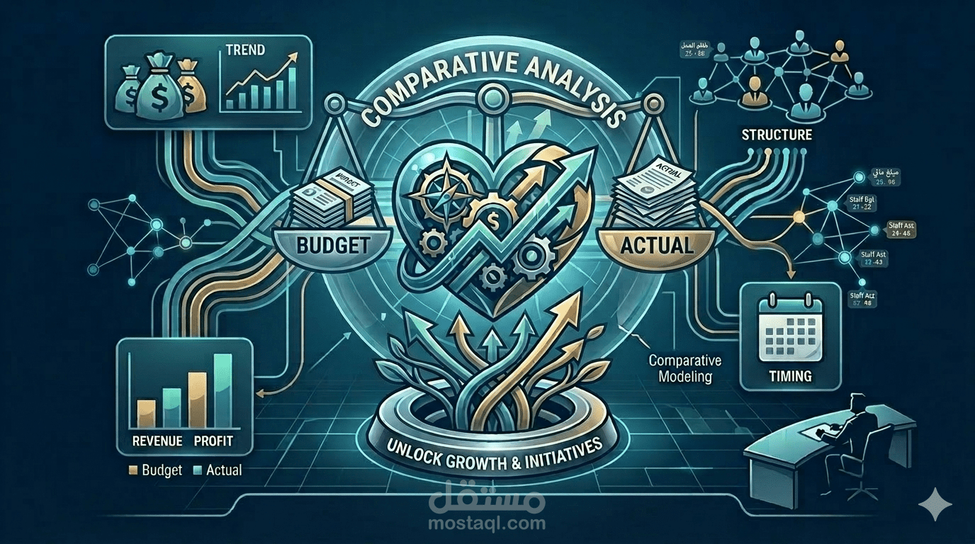 المقارنة بين الميزانية التقديرية والأداء الفعلي (Budget vs. Actual)