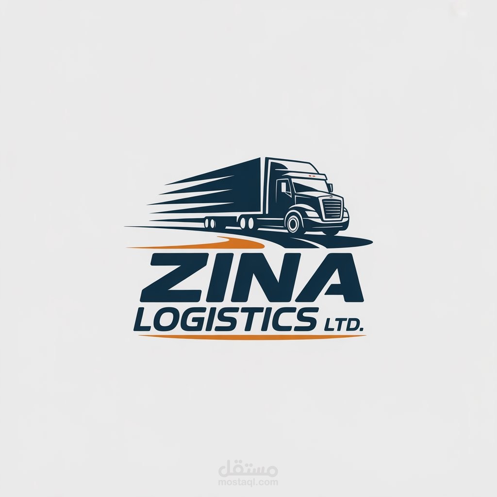 تصميم شعار احترافي لشركة "ZINA" للخدمات اللوجستية والشحن
