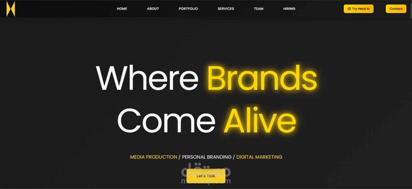 Helal Content Marketing Website & AI Marketing Assistant