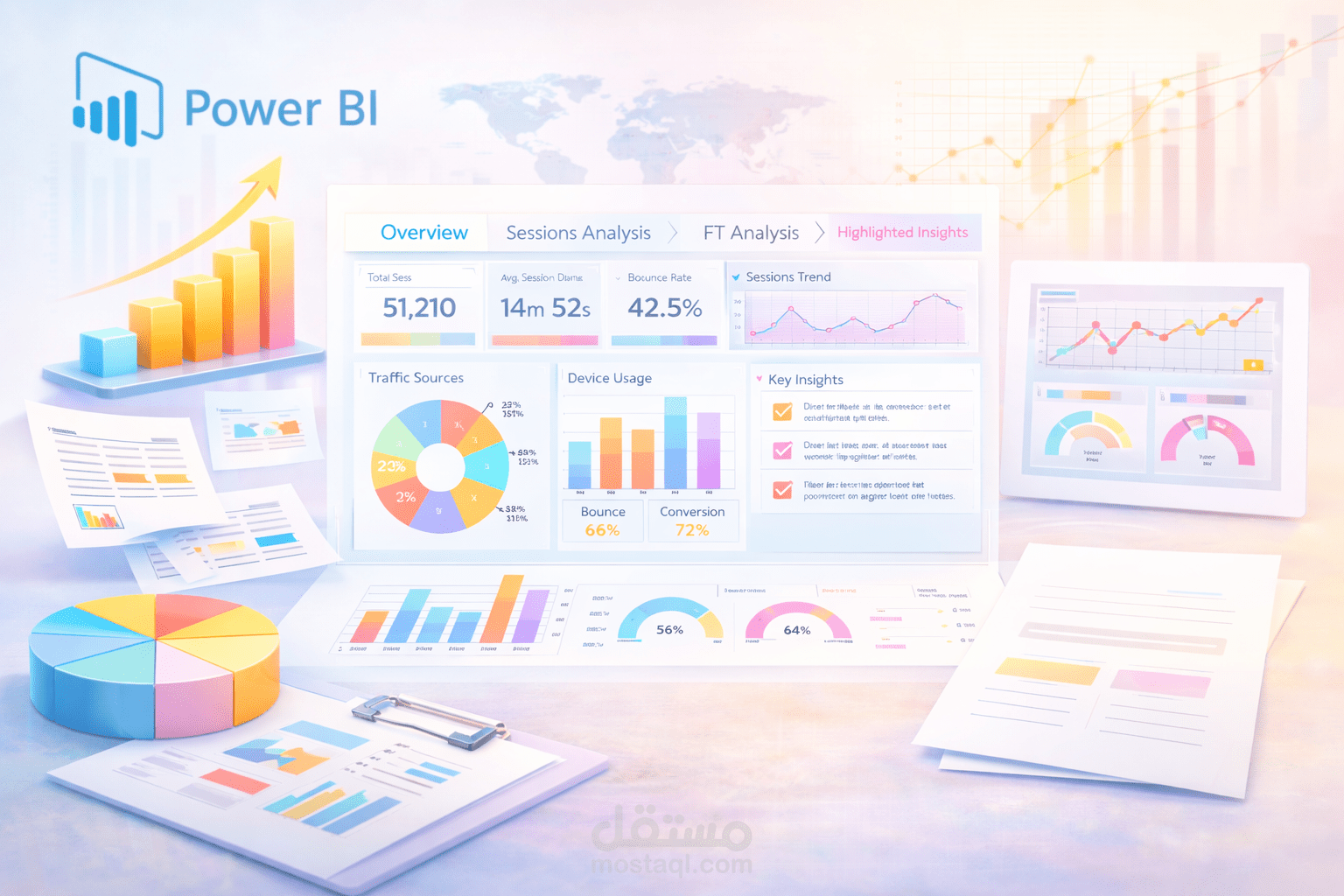 تصميم Dashboard احترافي لتحليل التخطيط والأداء باستخدام Power BI