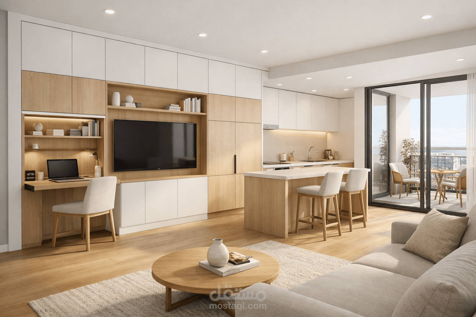 70 مترًا مربعًا تصميم ذكي بسيط لشقة