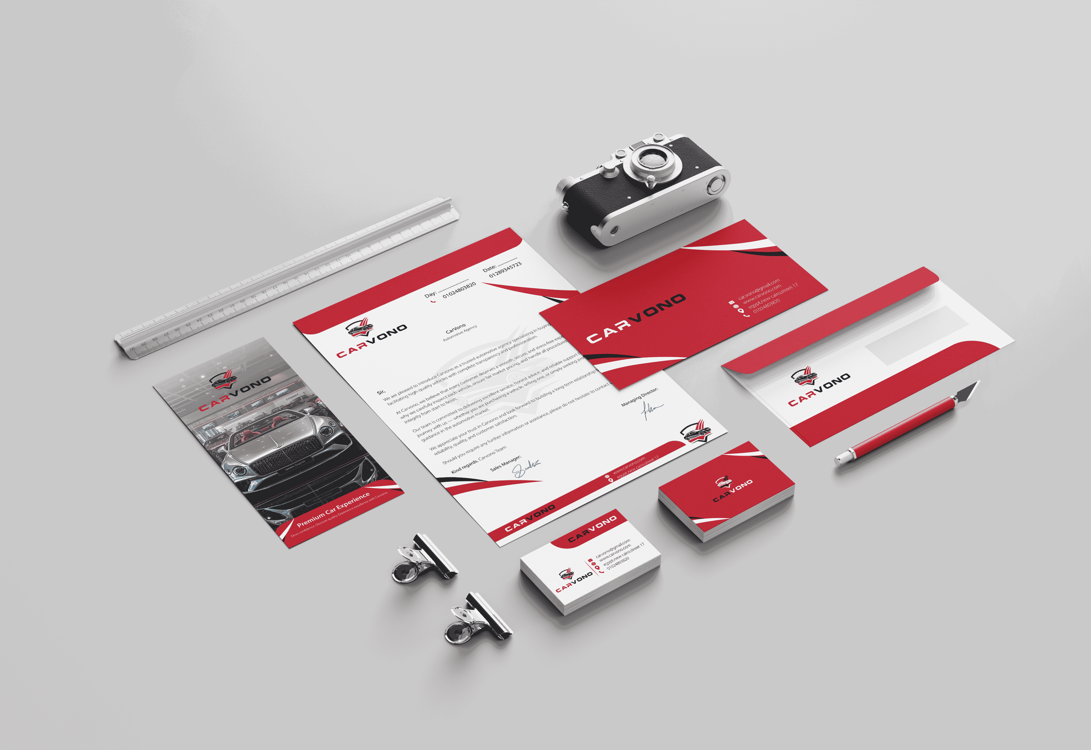 هوية بصرية متكاملة لعلامة CARVONO