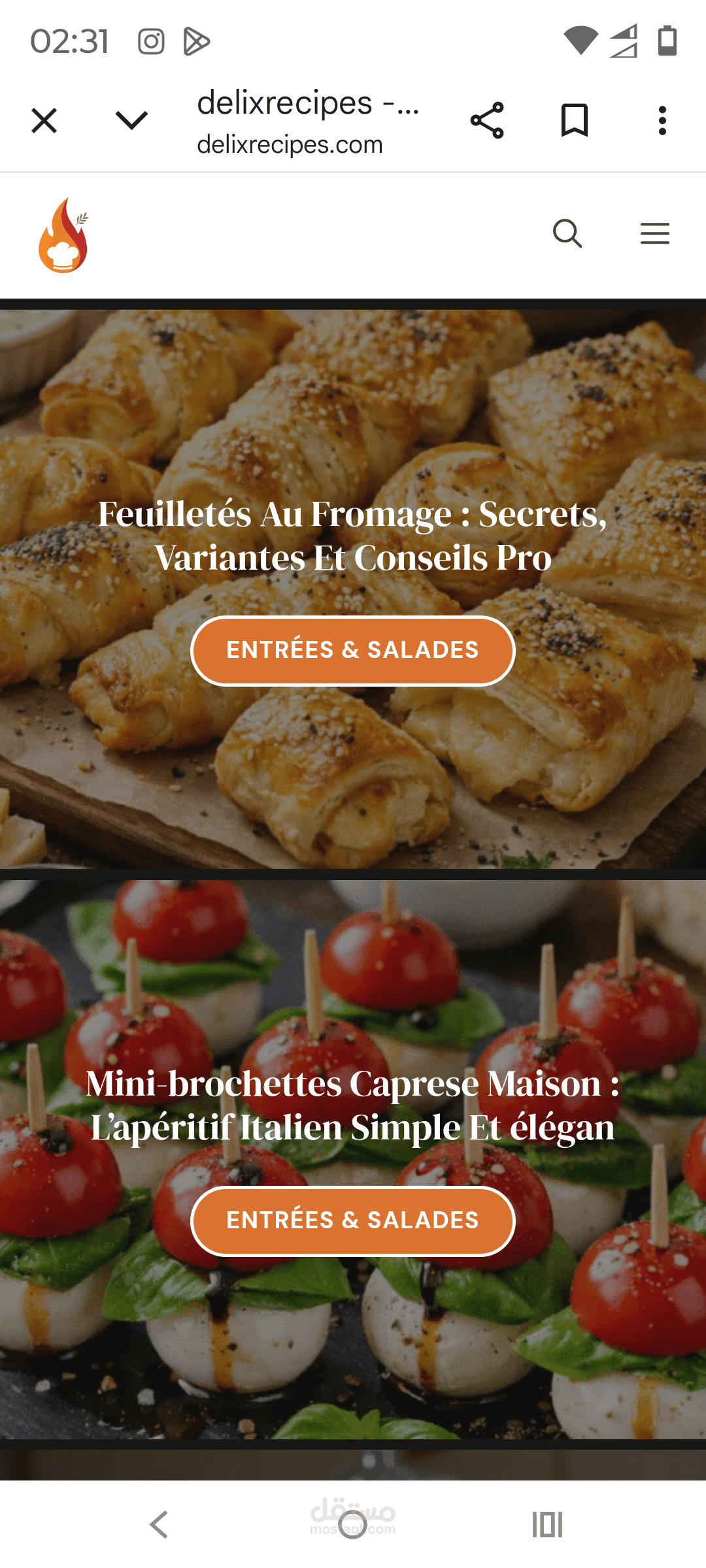 تصميم موقع باللغة الفرنسية