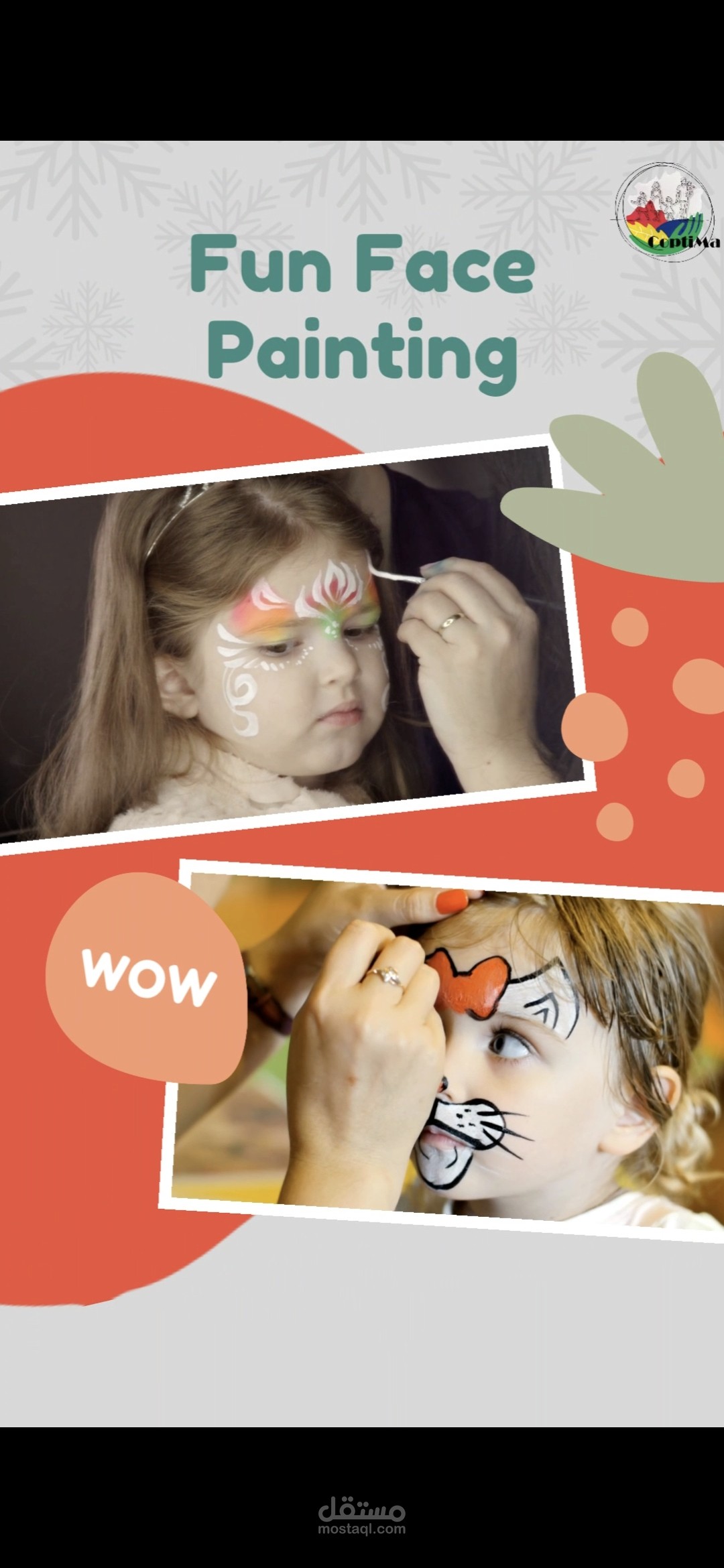 تصميم فيديو دعوة لحفل كريسماس للأطفال والفعاليات