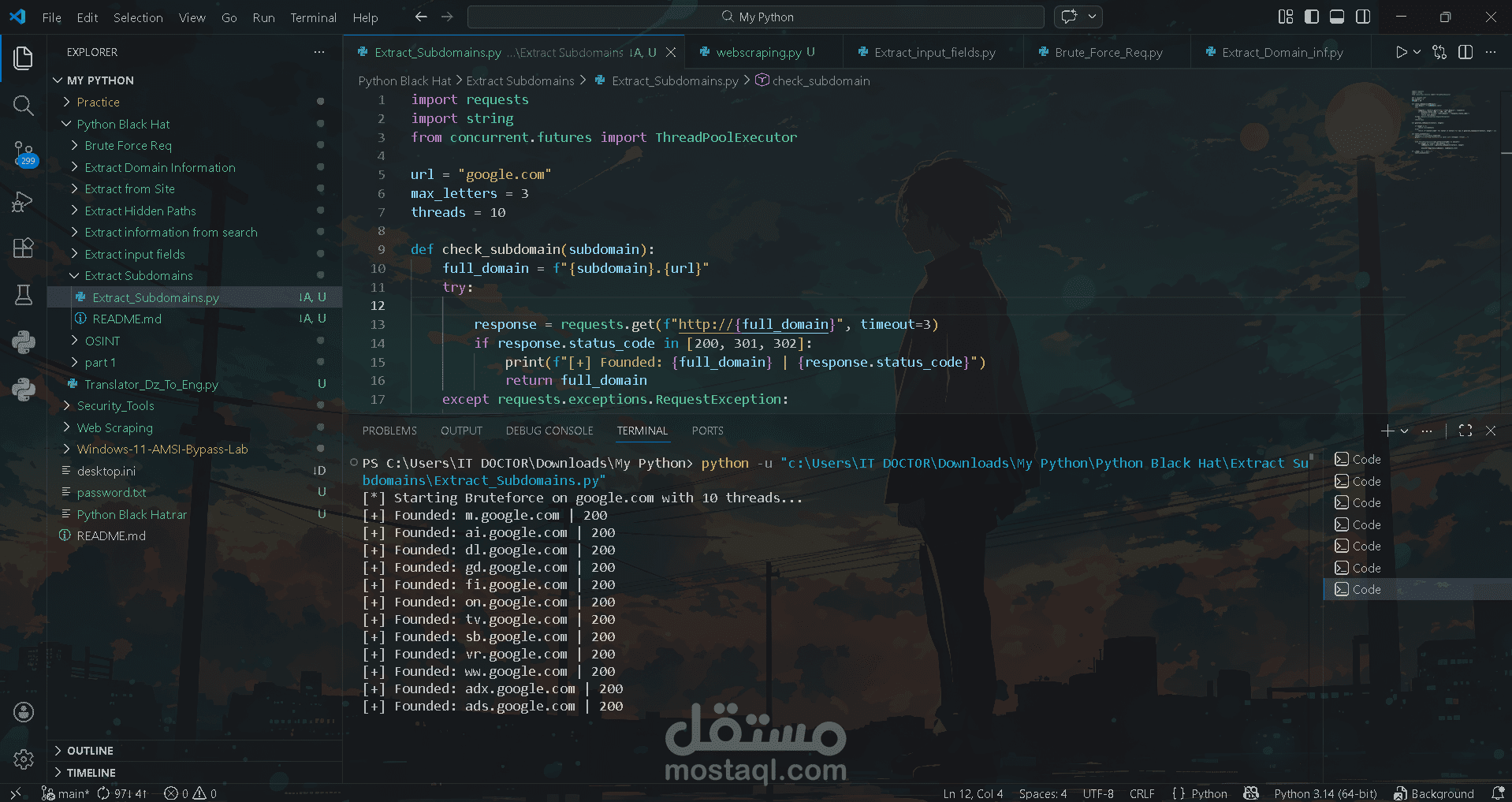 أداة متقدمة لفحص الثغرات الأمنية وأتمتة الاستطلاع (Python)