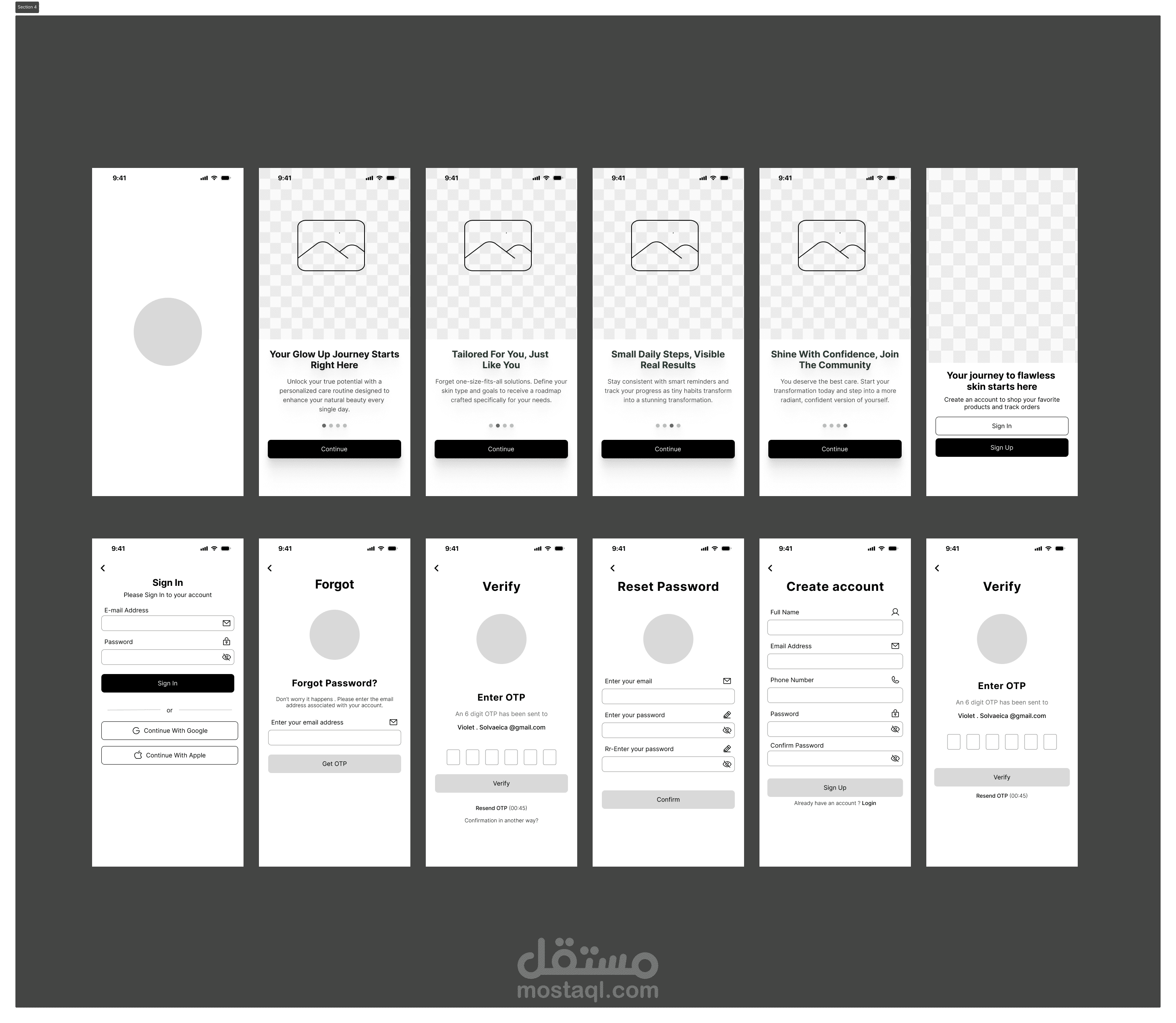 تصميم المخطط الهيكلي Wireframe