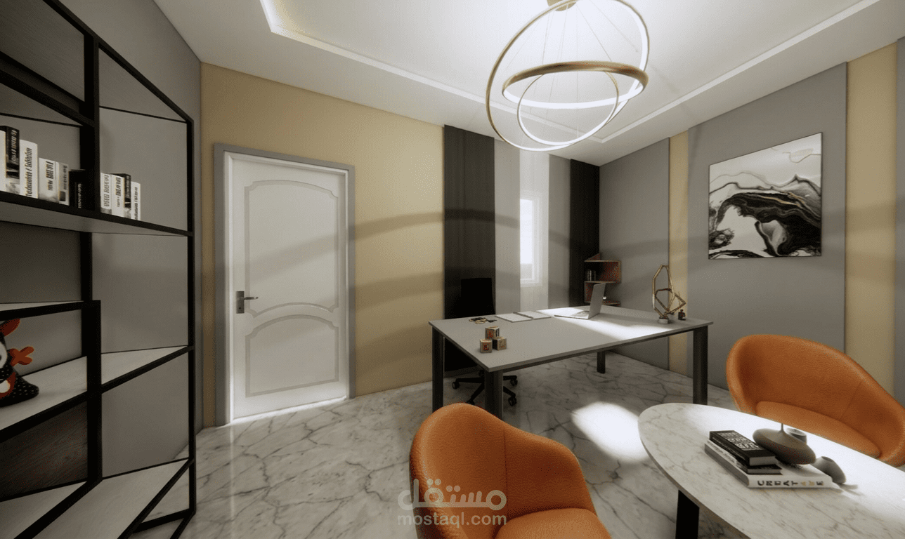 تصميم داخلي مودرن لعيادة أخصائي تخاطب (Orthophonist Cabinet Design)
