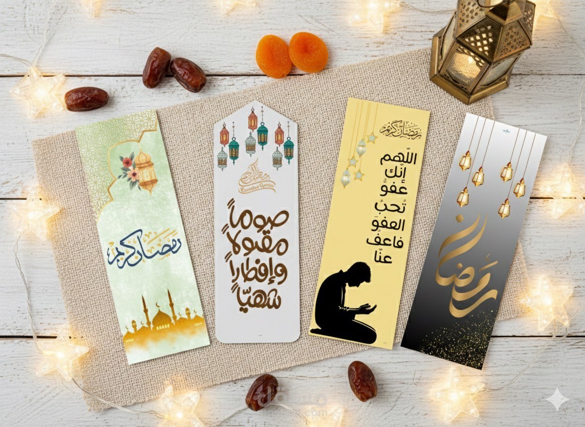 تصميم فواصل الكتب Bookmarks بطريقه احترافية وتصاميم جذابة