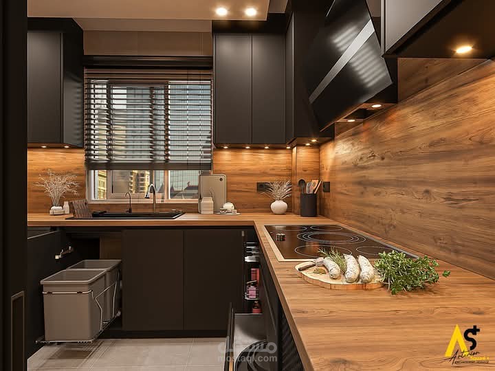 تصميم مطبخ عصري  - دمج الأناقة البصرية بالحلول الذكية