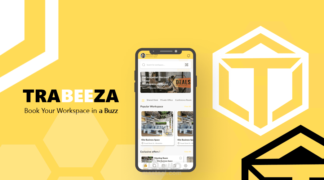 Tarabeeza - تصميم تجربة وواجهة مستخدم (UI/UX Design) لتطبيق حجز مساحات العمل وقاعات الاجتماعات