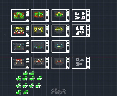 عمل مخططات كهرباء الإنارة والافياش و الكاميرات و إنذار الحريق