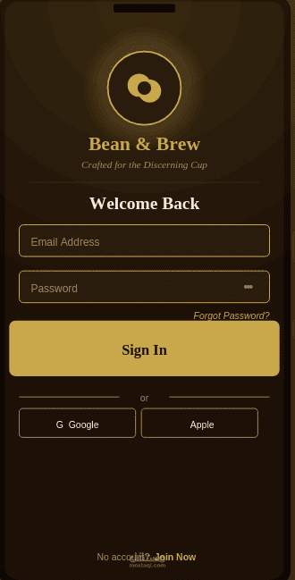 Mockup Login Screen