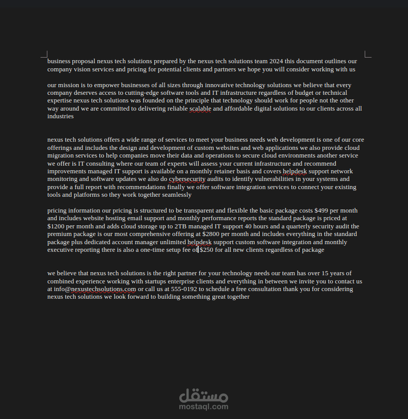 Mockup Business Proposal