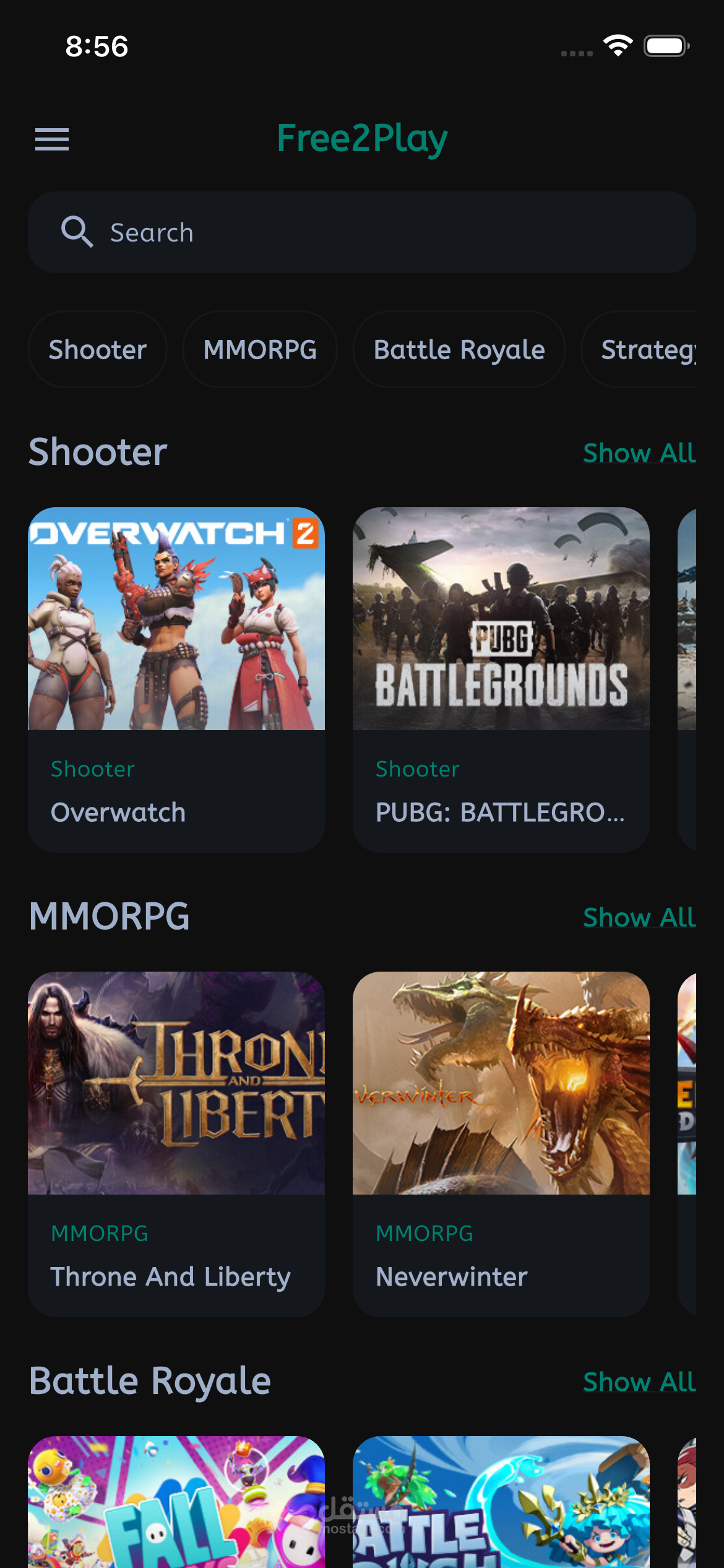 معرض العاب مجانية (Free2Play)