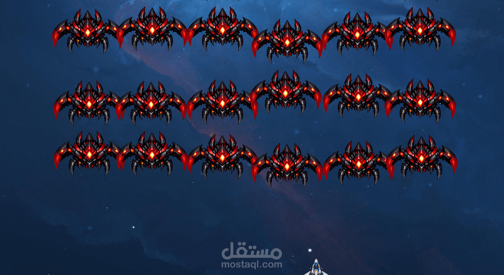 لعبة تصويب فضائية (Space Shooter)
