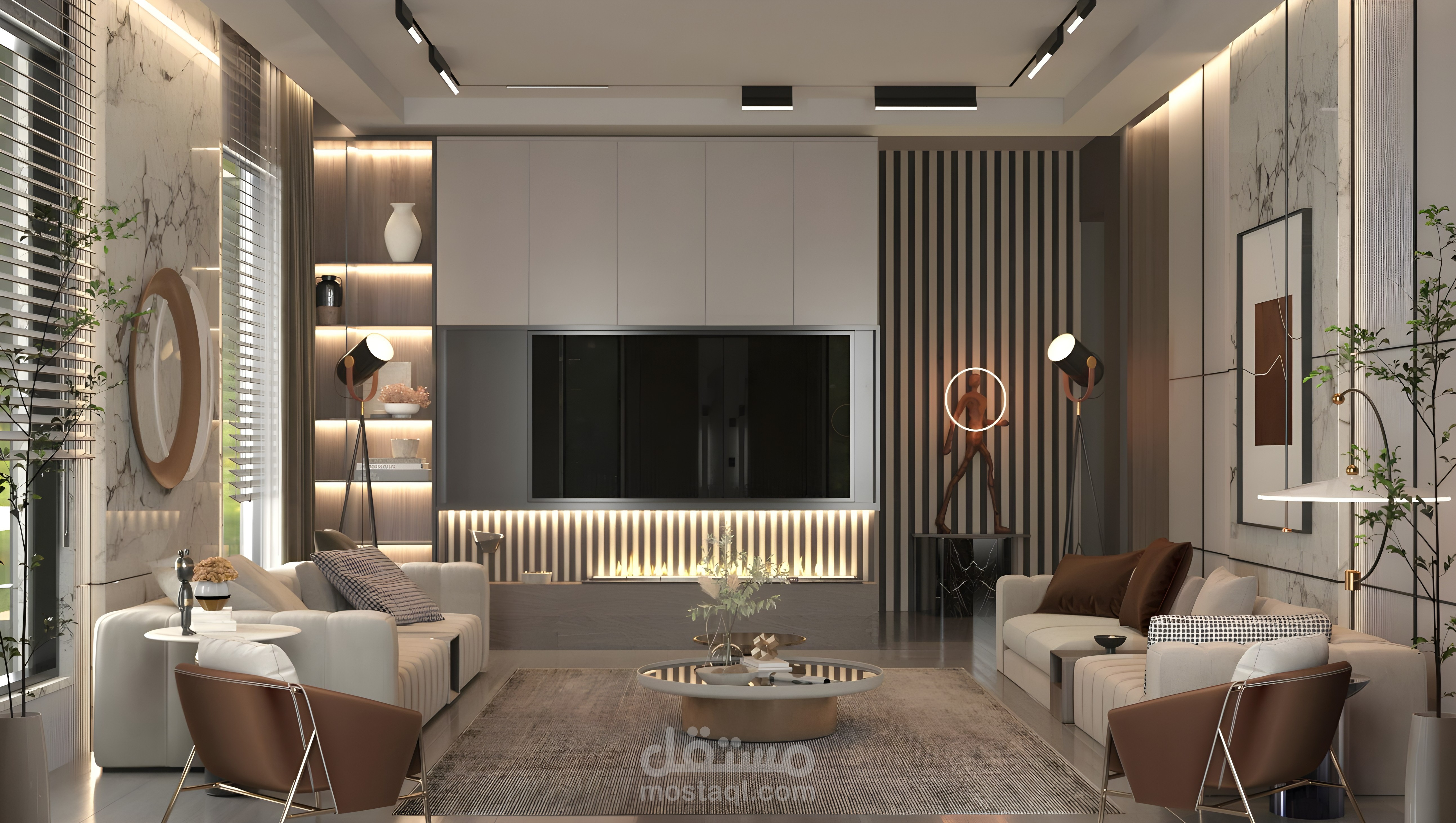 تصميم فلة مودرن بأبوظبي