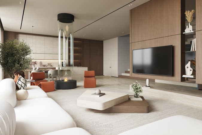 تصميم شقة سيمي كلاسيك  دوبلكس بدبي