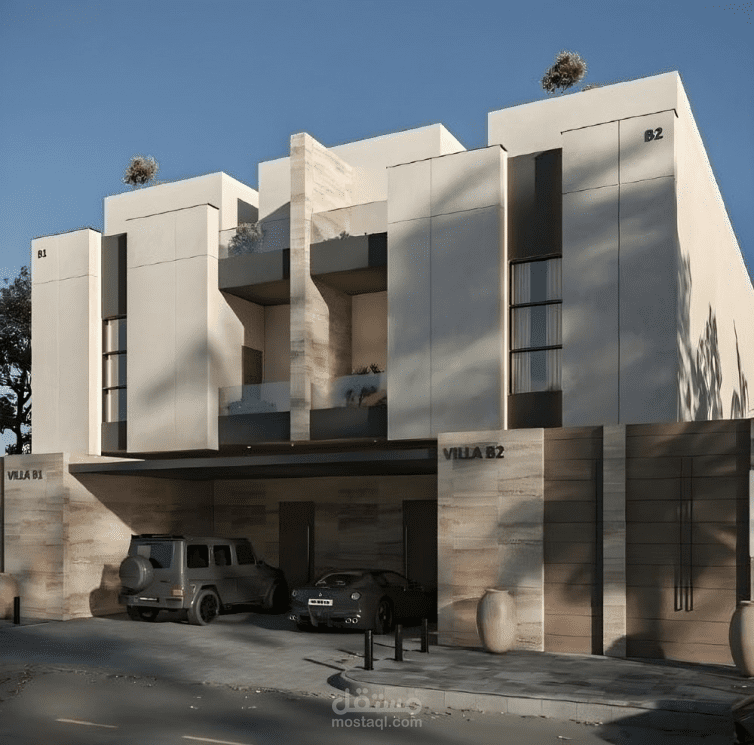 تصميمي لواجهة مودرن  لفيلتين توأم